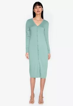 ZALORA BASICS Jersey Button Down Dress