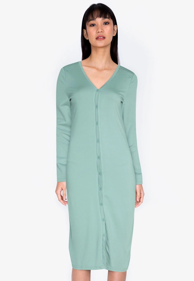 ZALORA BASICS Jersey Button Down Dress - Billede 4