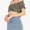 ZALORA BASICS Off Shoulder Crop Top