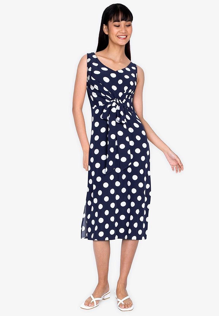 ZALORA BASICS Twist Detail Midi Dress