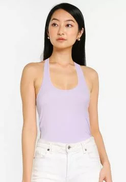 ZALORA BASICS Rib Knit Halter Top