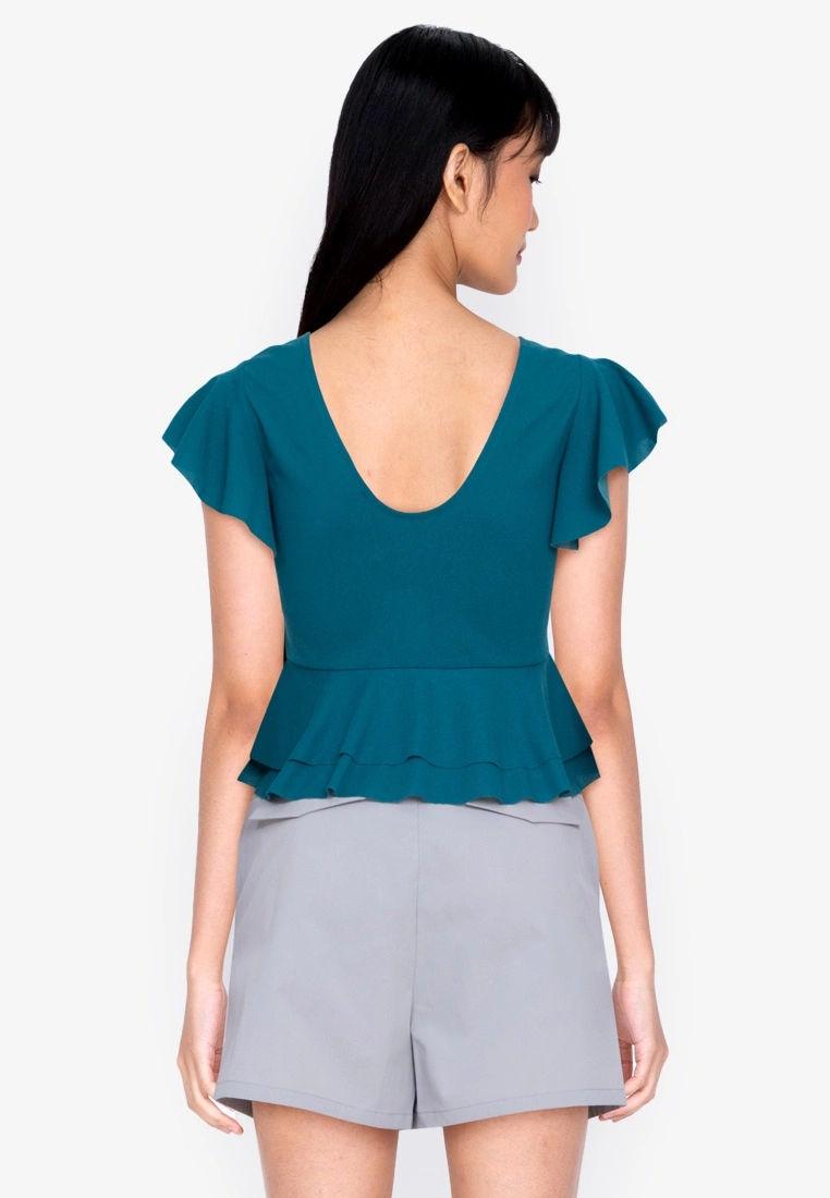 ZALORA BASICS Ruffle Hem Babydoll Top - Billede 2