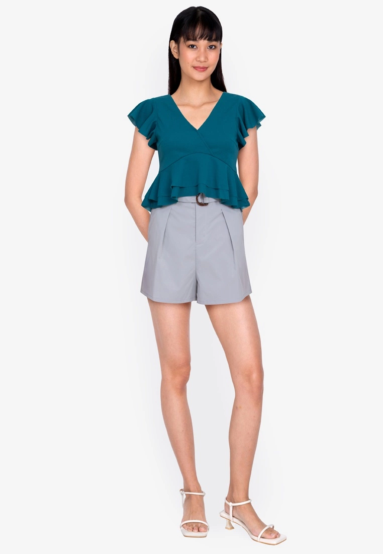 ZALORA BASICS Ruffle Hem Babydoll Top - Billede 4