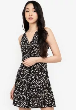 ZALORA BASICS Collar Neckline Mini Dress