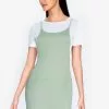 ZALORA BASICS Tie Shoulder 2-in-1 Dress