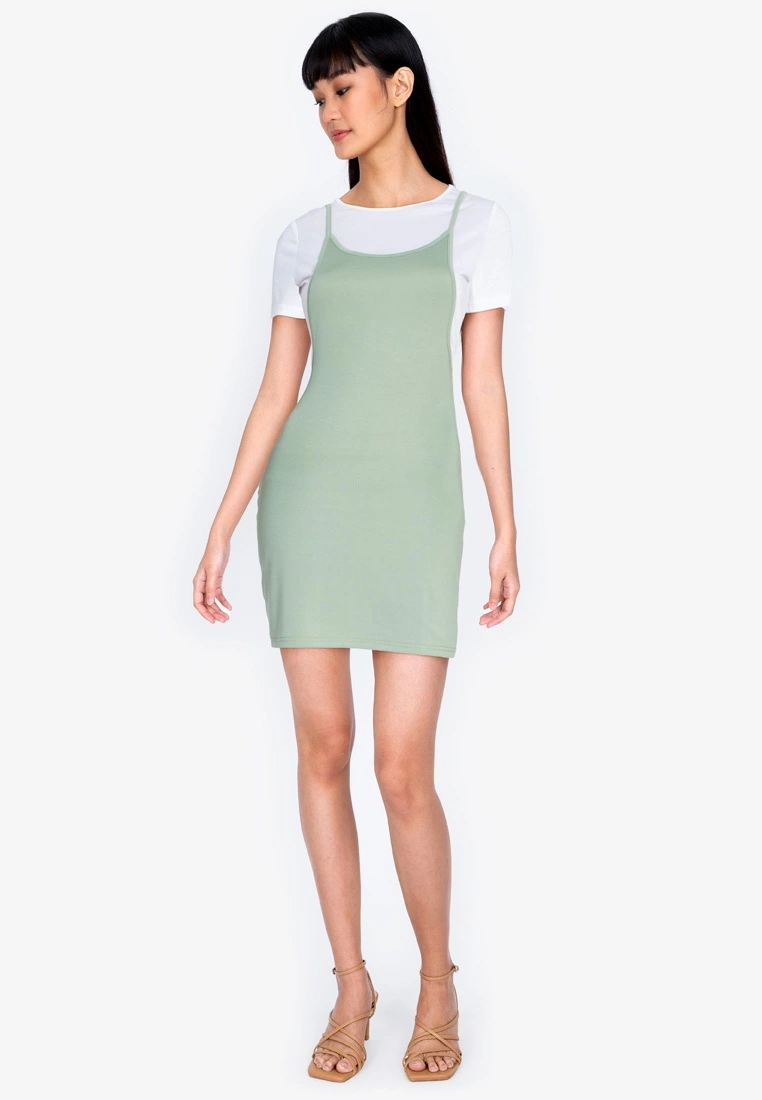 ZALORA BASICS Tie Shoulder 2-in-1 Dress - Billede 4