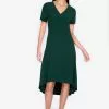 ZALORA BASICS Short Sleeve Hi-Low Dress