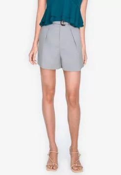 ZALORA BASICS High Rise Shorts with Belt