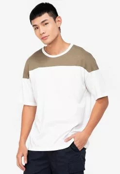 ZALORA BASICS Contrast Yoke T-Shirt