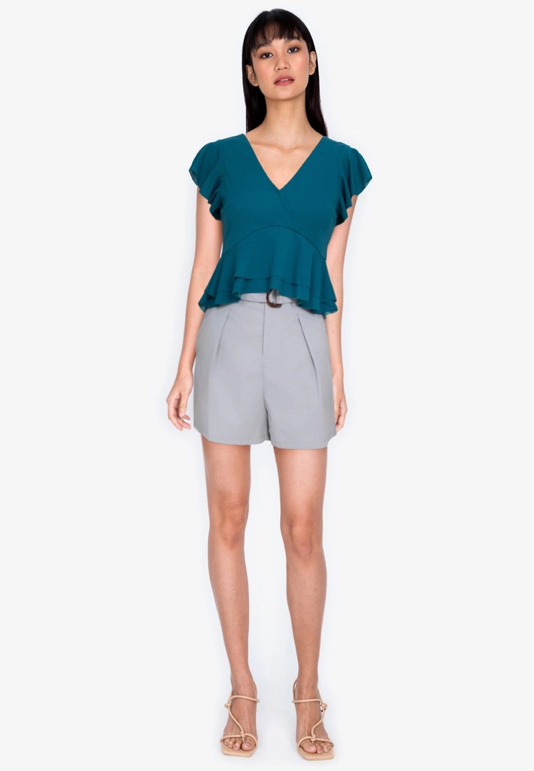 ZALORA BASICS High Rise Shorts with Belt - Billede 4