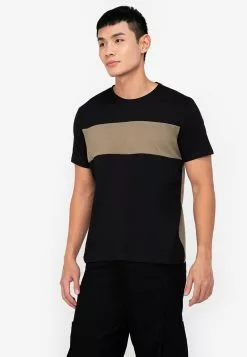 ZALORA BASICS Two Tone Strap T-Shirt