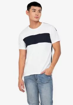 ZALORA BASICS Two Tone Strap T-Shirt