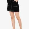 ZALORA BASICS Contrast Stitch Zip Up Denim Skirt