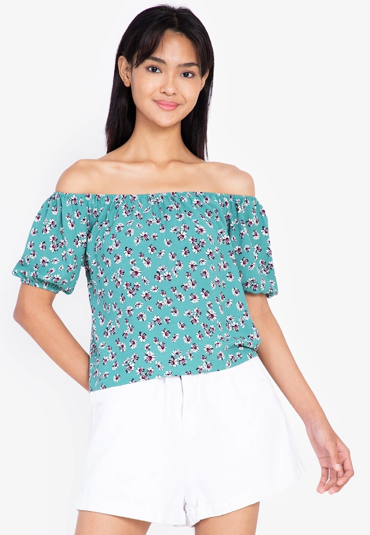 ZALORA BASICS Short Sleeve Off Shoulder Top - Billede 5