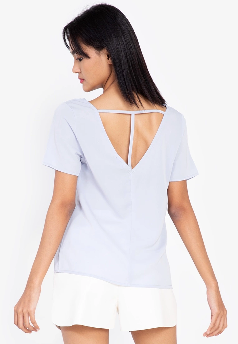 ZALORA BASICS T Back Short Sleeve Top - Billede 6