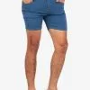 ZALORA BASICS High Rise Contrast Stitch Denim Shorts
