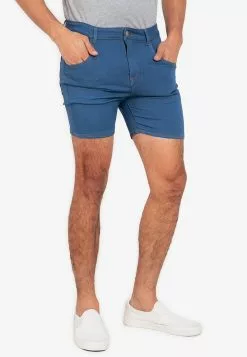 ZALORA BASICS High Rise Contrast Stitch Denim Shorts
