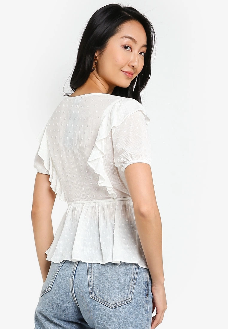 ZALORA BASICS Ruffle Detail Wrap Top - Billede 2