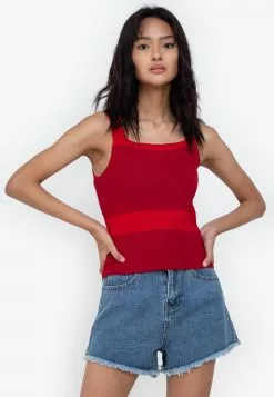 ZALORA BASICS Panelled Knit Top