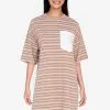 ZALORA BASICS Contrast Pocket Oversized T-shirt Dress