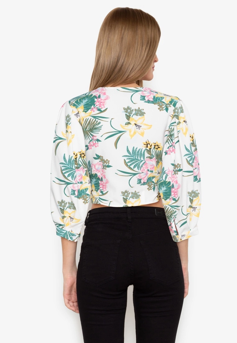 ZALORA BASICS Balloon Sleeves Wrap Top - Billede 2