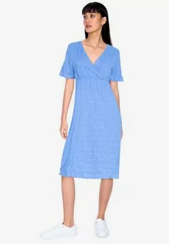 ZALORA BASICS Short Sleeve Shirred Dress