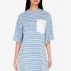 ZALORA BASICS Contrast Pocket Oversized T-shirt Dress