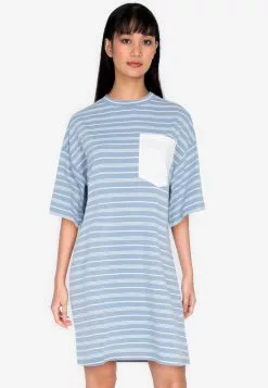ZALORA BASICS Contrast Pocket Oversized T-shirt Dress