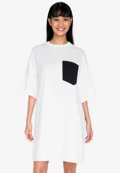 ZALORA BASICS Contrast Pocket Oversized T-shirt Dress
