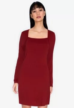 ZALORA BASICS Square Neck Mini Dress