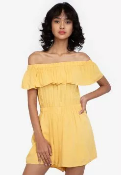 ZALORA BASICS Off Shoulder Playsuit