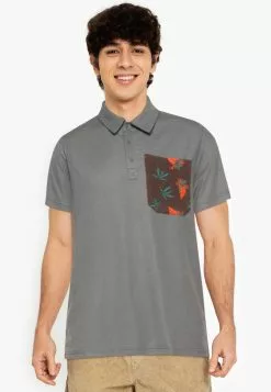 ZALORA BASICS Contrast Pocket Polo Tee