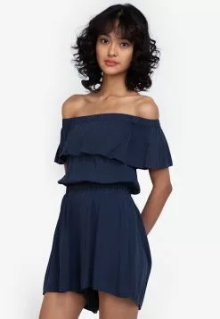 ZALORA BASICS Off Shoulder Playsuit