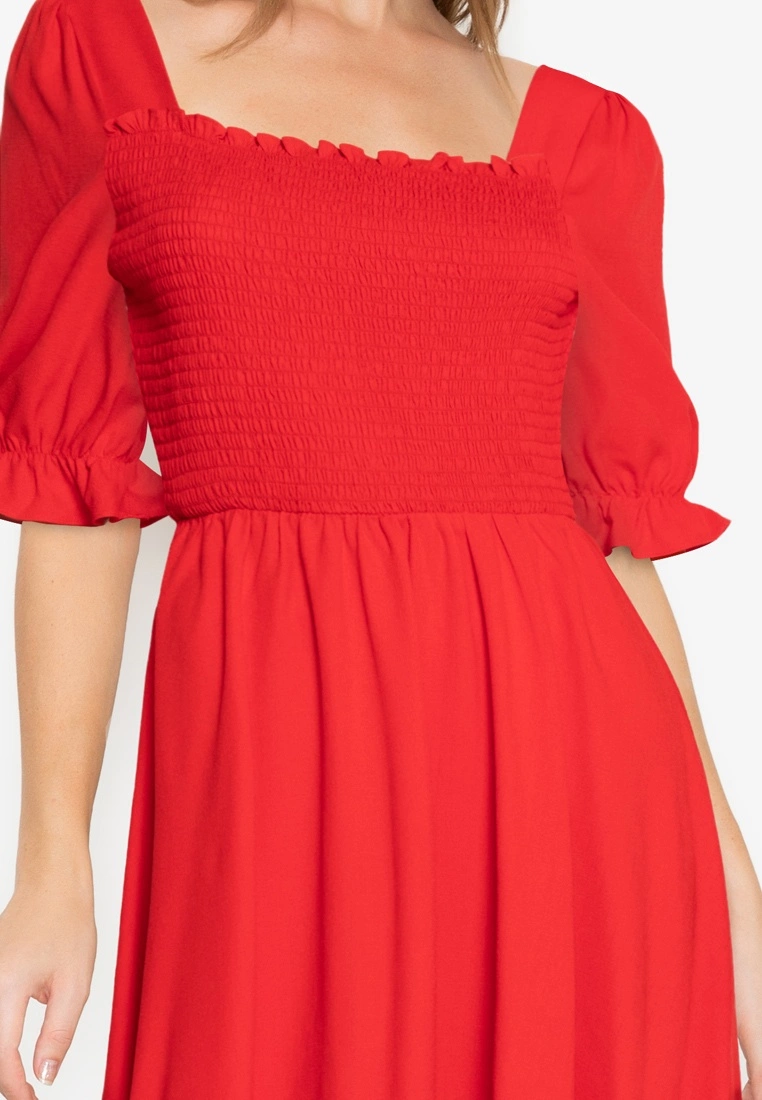 ZALORA BASICS Square Neck Midi Dress - Billede 3