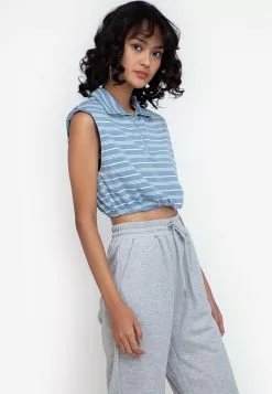 ZALORA BASICS Sleeveless Zip Up Top