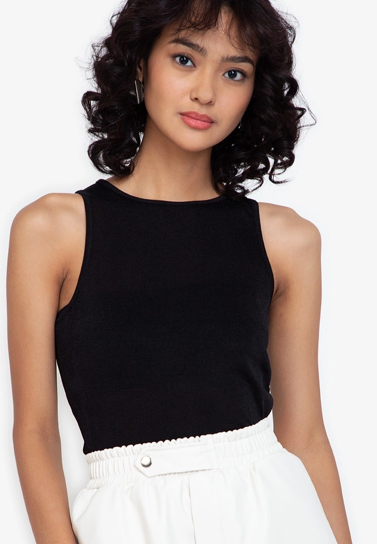 ZALORA BASICS Textured Halter Neck Top - Billede 3