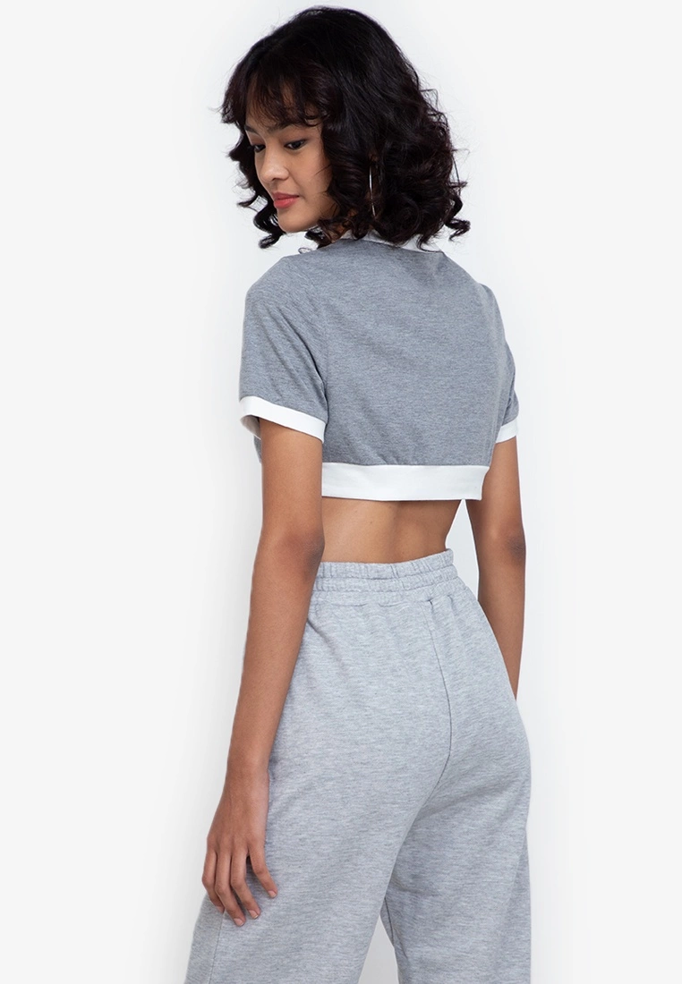 ZALORA BASICS Contrast Trim Cropped Top - Billede 2