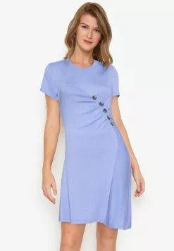 ZALORA BASICS Assymetric Button Detail Dress